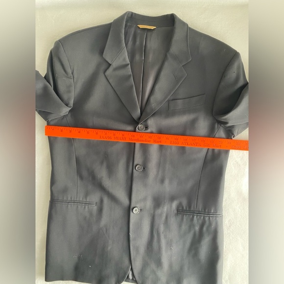 VTG Donna Karen Signature Made In Italy Blazer Jacket Black 100%Wool Short 40/33 - Picture 12 of 16